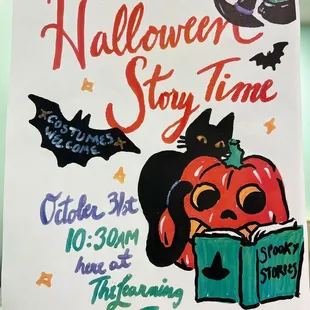We&apos;re so excited to see you at our HALLOWEEN STORY TIME 

This &quot;all treats, no tricks&quot; event is planned with young ones...