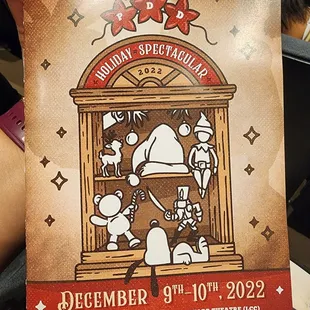 a poster for the holiday spectacular