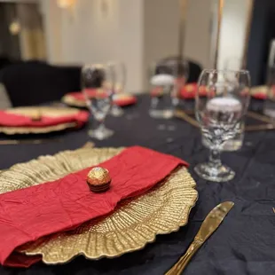 Table decor for a corporate event party