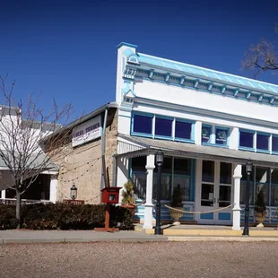 the front of the building