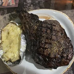 steak and potatoes
