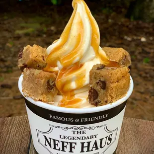 a cup of ice cream