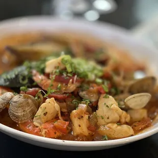 We shared the Cioppino and asked for extra bread to soak up the sauce.