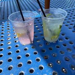 1) Titty Twister  2) Pineapple Mojito