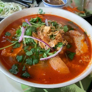 Shrimp, Egg and Tofu Noodle Soup