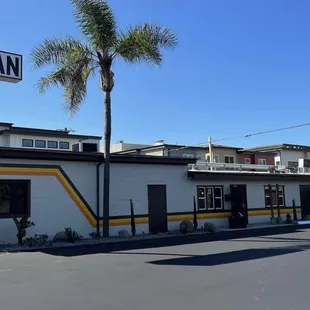 the front of the building