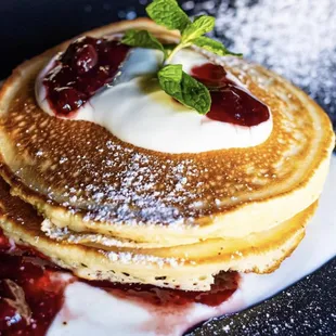 pancakes, food