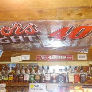  display of alcohol bottles