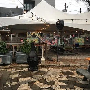 Patio and food truck