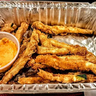 Zucchini Fritti: Calabrian aioli. $9.00