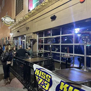 people standing outside