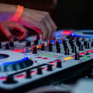 a dj playing music