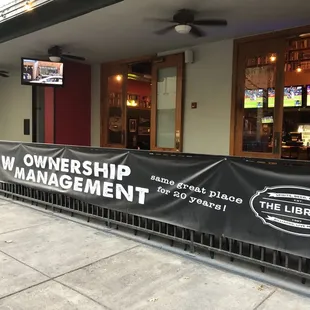 NEW OWNERSHIP AND MANAGEMENT