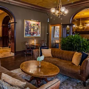 the living room and dining area