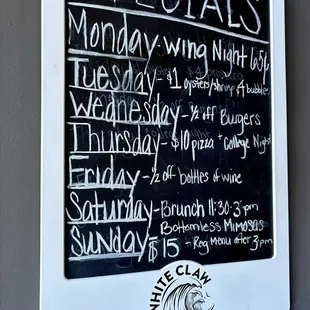 Specials board