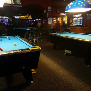 Foosball table, dart board,  Big Buck Hunting video game, pool tables and good times.