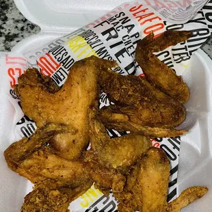 Fried Fried Chicken Wings Only PLAIN