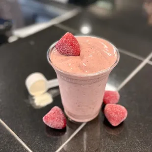 Strawberries &amp; Cream Protein Smoothie