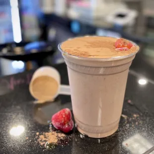 Chocolate Covered Strawberries Protein Smoothie