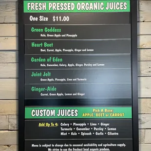 Menu Board 3 of 3