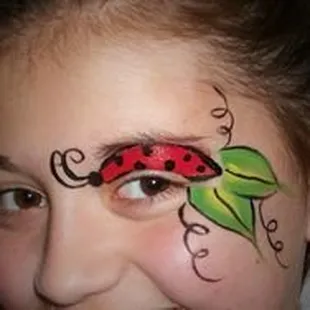 ladybug eye design face painting
