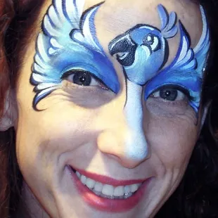 Parrot mask face painting