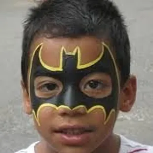Bat man face painting