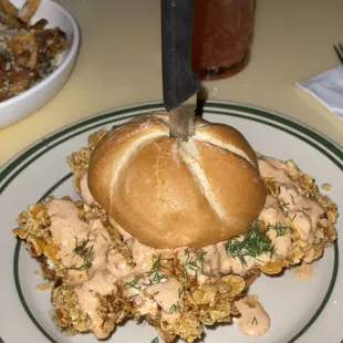 a sandwich on a plate