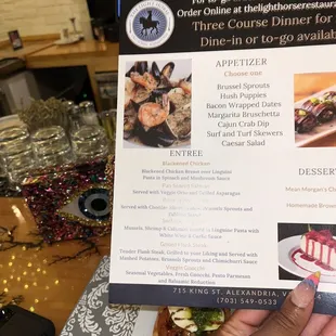 Restaurant week menu