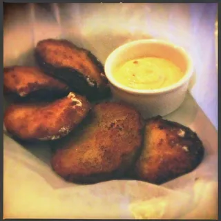 Fried Green Tomatoes and Goat Cheese**