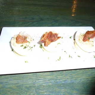 Crab Deviled Eggs**
