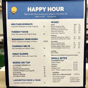 Happy Hour Menu