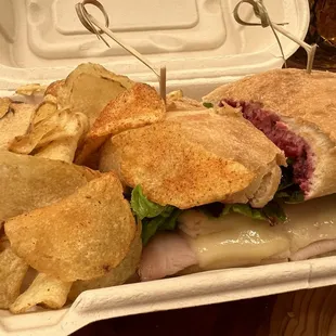 Turkey and cranberry on ciabatta