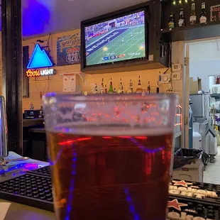 a glass of beer
