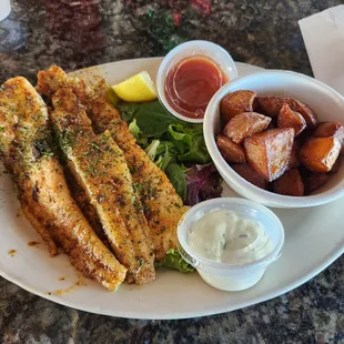 Grilled catfish platter