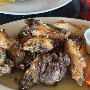 Garlic Parmesan chicken with blue cheese!