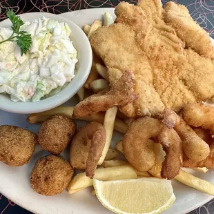 #1 Shrimp &amp; Fish Lunch Combo.