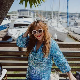 Lovesick Deejays on the Patio Deck overlooking the Glen Cove Marina (photo by Love &amp; Wolves Co.)