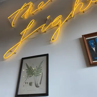 Inside wall with neon sign!