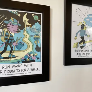 Art on the wall at The Lights Juicery &amp; Cafe