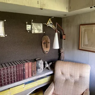 Secret little "man cave" in the bedroom.