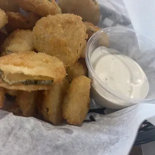 a basket of fried food