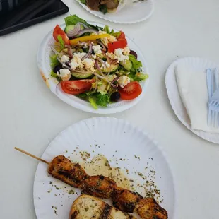 Delicious food . All Homemade and great prices.  Gyro , Greek salad &amp; chicken kabobs