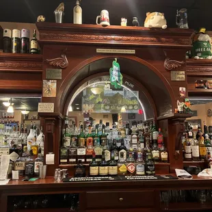 a bar with a lot of liquor