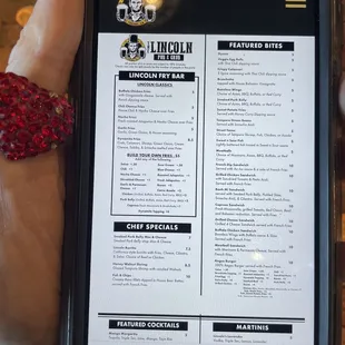 Menu from app scan