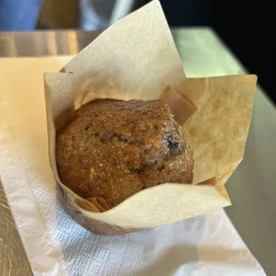 Blueberry flaxseed muffin