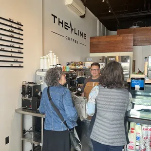 customers at the counter
