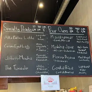 Drink Menu (September 17, 2024)