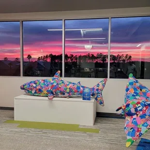 Sunset from second floor office space