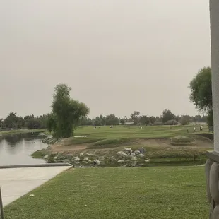 My sons view from the Country Club  patio unfortunately lots of people smoking and choking him out over here too..Geez stupid people!